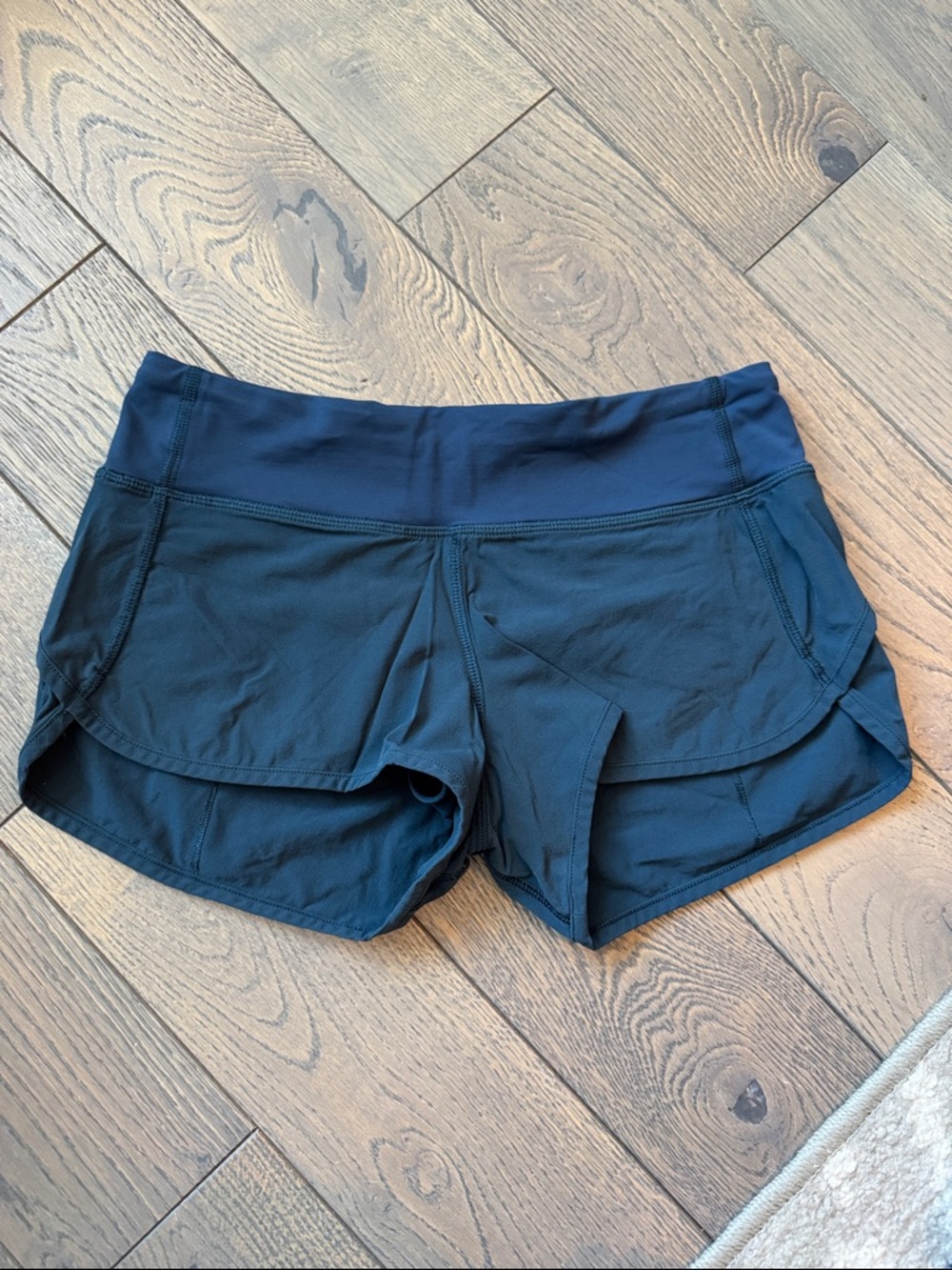 lululemon athletica teal Layered Athletic Shorts